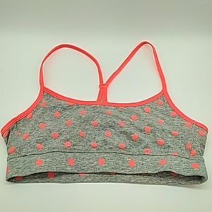 SO womens sports bra L gray and orange
